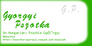 gyorgyi pszotka business card